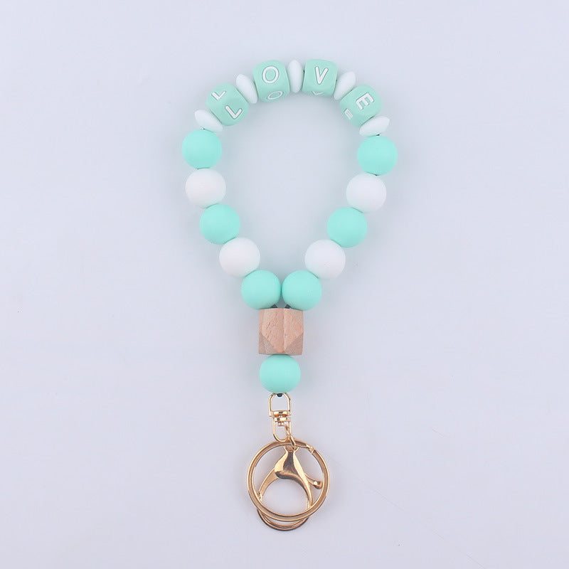 Wholesale Tassel Leather PU Silicone Beaded Wrist Keychains